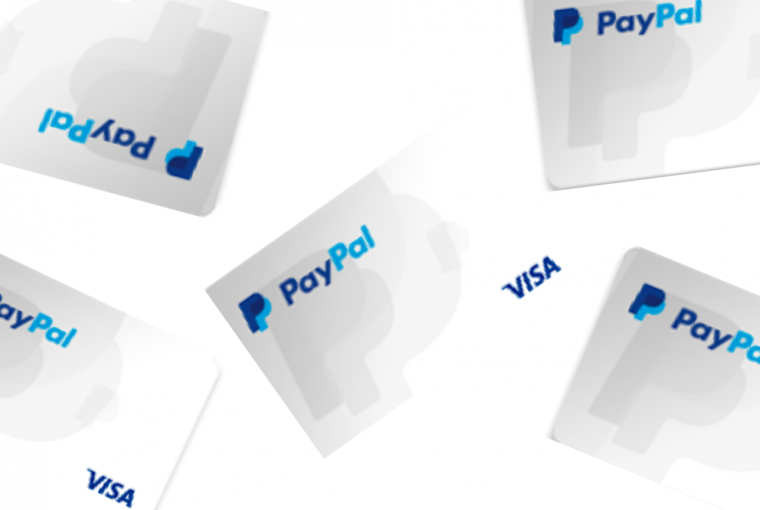 cartão de crédito pré-pago Paypal Visa Internacional