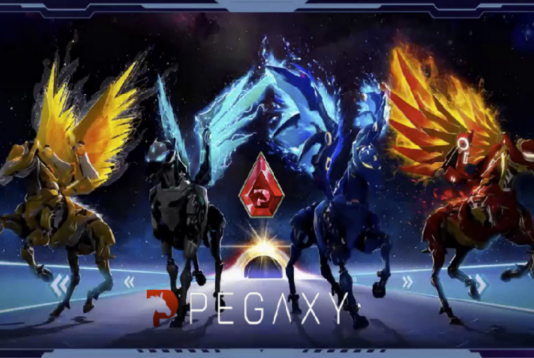 imagem que quatro cavalos do jogo NFT Pegaxy