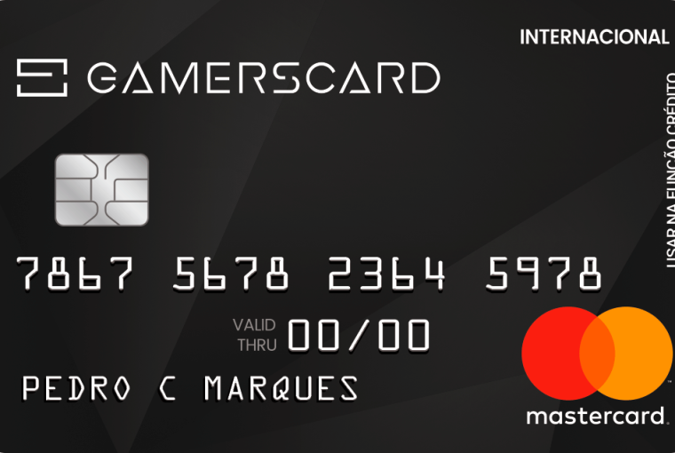 Cartão de crédito pré-pago GamersCard Mastercard Internacional