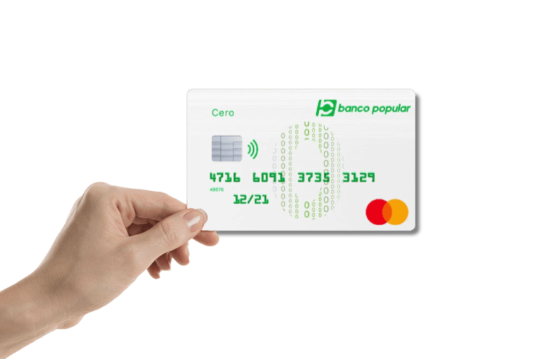 Tarjeta de crédito Cero Mastercard Banco Popular