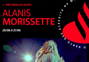Pré-venda do show de Alanis Morissette no Santander