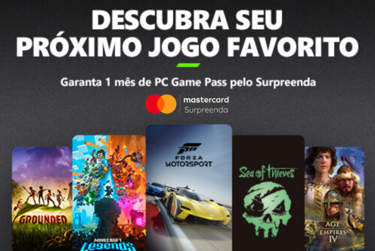 1 mês grátis de PC Game Pass com a Mastercard