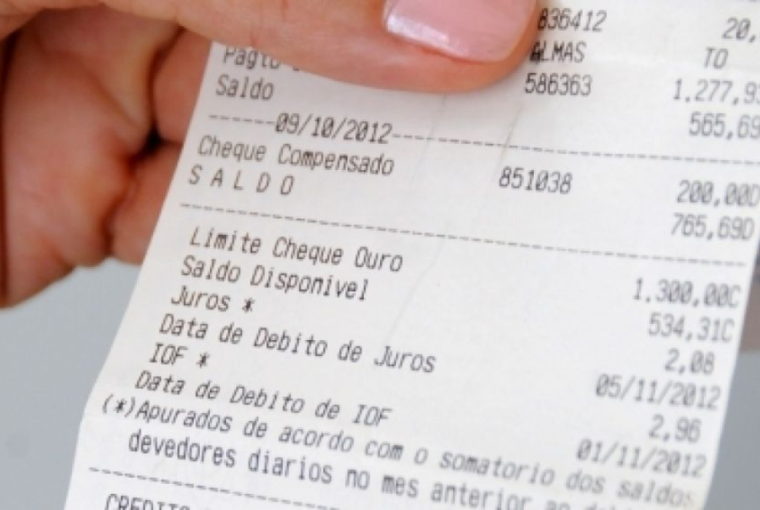 novo extrato bancário